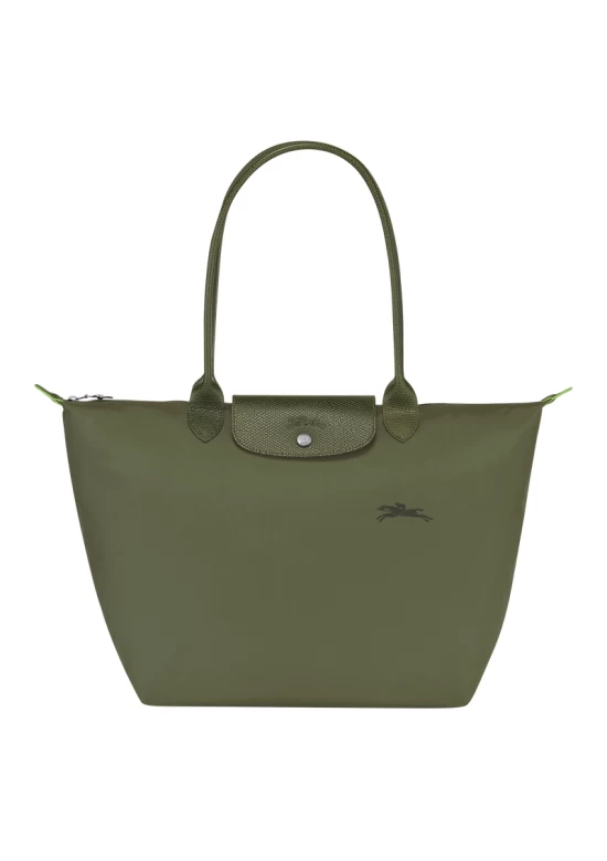 Longchamp Le Pliage Green L Tote Bag Recycled Canvas Forest Women