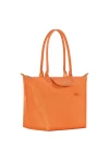 Longchamp Le Pliage Green L Tote Bag Recycled Canvas Orange Women