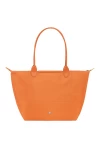 Longchamp Le Pliage Green L Tote Bag Recycled Canvas Orange Women