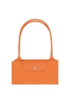 Longchamp Le Pliage Green L Tote Bag Recycled Canvas Orange Women