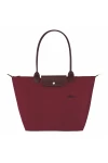 Longchamp Le Pliage Green L Tote Bag Recycled Canvas Red Women