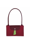 Longchamp Le Pliage Green L Tote Bag Recycled Canvas Red Women