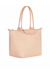 Longchamp Le Pliage Green L Tote Bag Recycled Canvas Fleurs Women