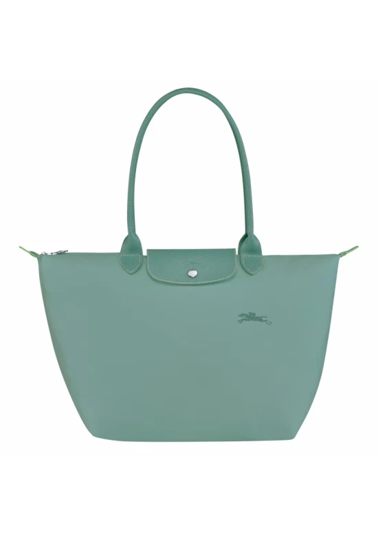 Longchamp Le Pliage Green L Tote Bag Recycled Canvas Lagoon Women