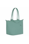 Longchamp Le Pliage Green L Tote Bag Recycled Canvas Lagoon Women