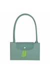 Longchamp Le Pliage Green L Tote Bag Recycled Canvas Lagoon Women