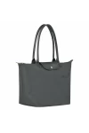 Longchamp Le Pliage Green L Tote Bag Recycled Canvas Graphite Women