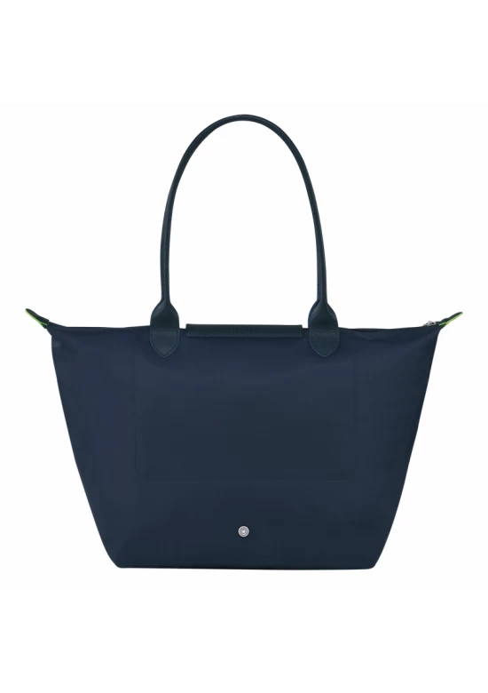 Longchamp Le Pliage Green L Tote Bag Recycled Canvas Navy Women