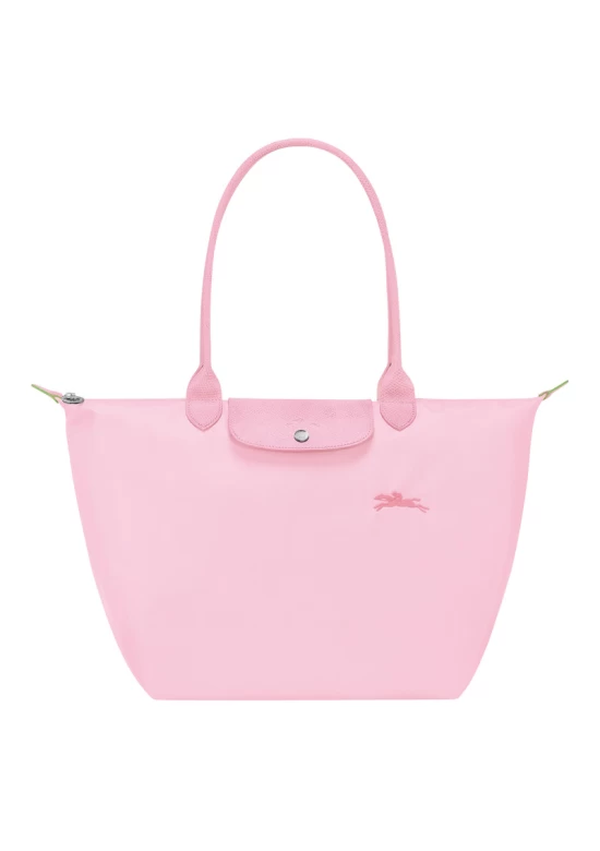 Longchamp Le Pliage Green L Tote Bag Recycled Canvas Pink Women