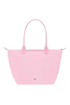 Longchamp Le Pliage Green L Tote Bag Recycled Canvas Pink Women