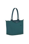 Longchamp Le Pliage Green L Tote Bag Recycled Canvas Peacock Women