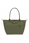 Longchamp Le Pliage Green M Tote Bag Recycled Canvas Forest Women