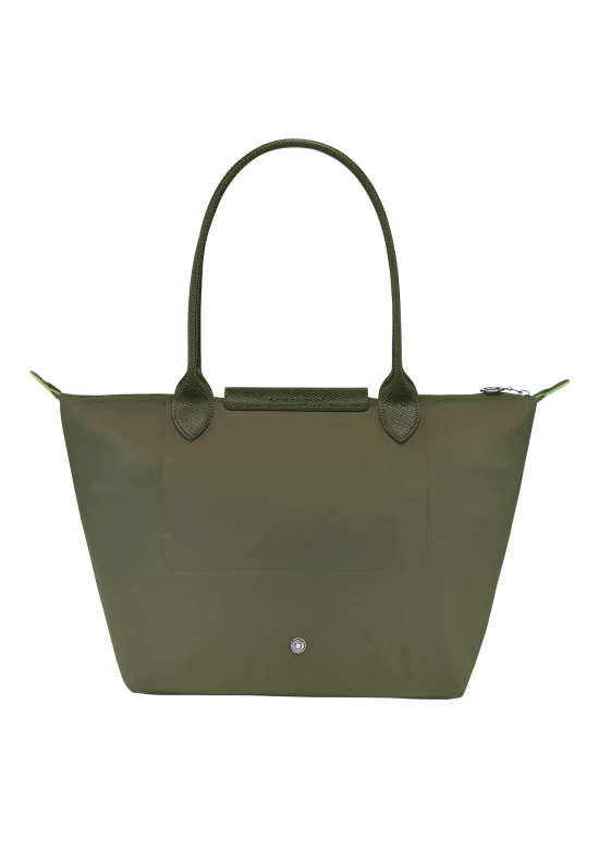 Longchamp Le Pliage Green M Tote Bag Recycled Canvas Forest Women