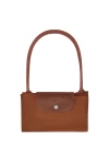 Longchamp Le Pliage Green M Tote Bag Recycled Canvas Cognac Women