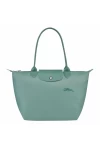 Longchamp Le Pliage Green M Tote Bag Recycled Canvas Lagoon Women