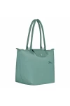 Longchamp Le Pliage Green M Tote Bag Recycled Canvas Lagoon Women