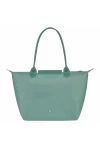 Longchamp Le Pliage Green M Tote Bag Recycled Canvas Lagoon Women