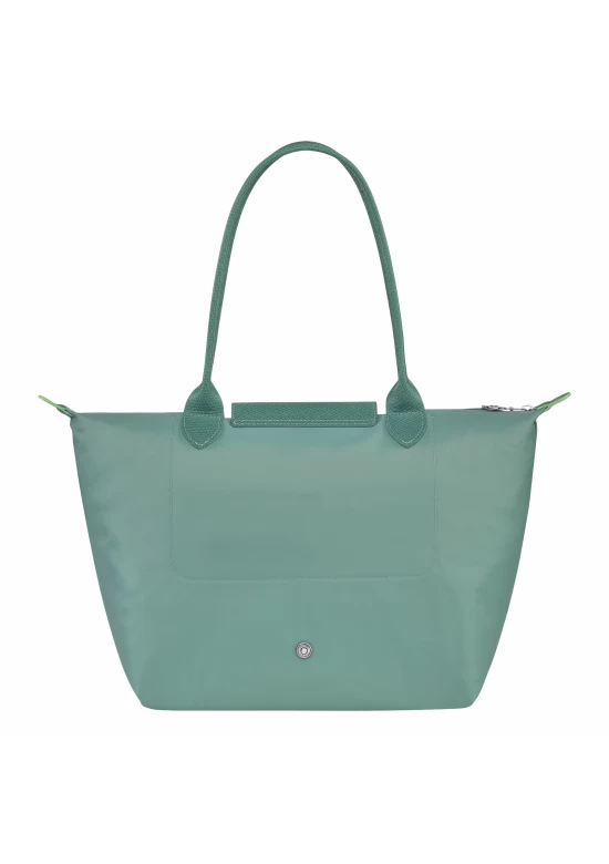 Longchamp Le Pliage Green M Tote Bag Recycled Canvas Lagoon Women