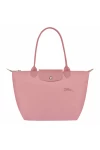 Longchamp Le Pliage Green M Tote Bag Recycled Canvas Petal Pink Women