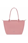 Longchamp Le Pliage Green M Tote Bag Recycled Canvas Petal Pink Women