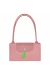 Longchamp Le Pliage Green M Tote Bag Recycled Canvas Petal Pink Women