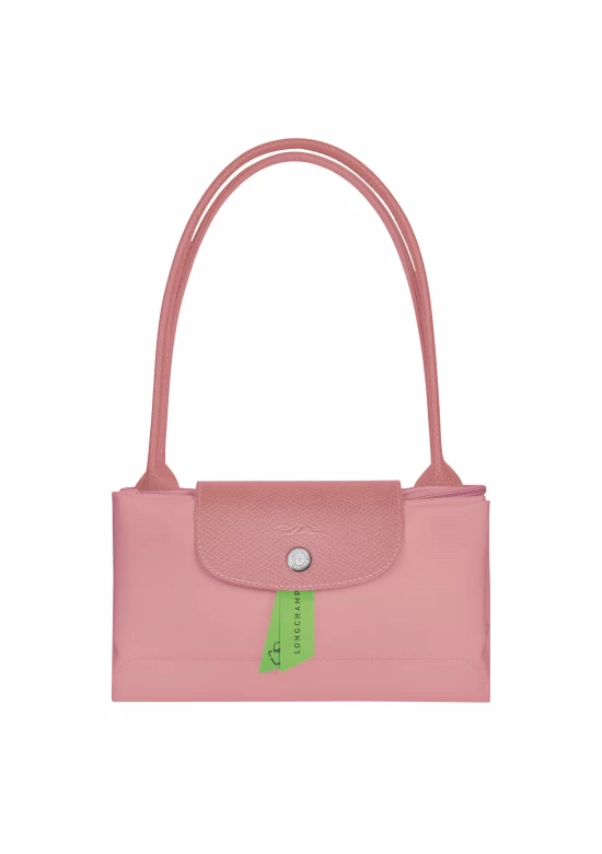 Longchamp Le Pliage Green M Tote Bag Recycled Canvas Petal Pink Women