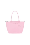 Longchamp Le Pliage Green M Tote Bag Recycled Canvas Pink Women