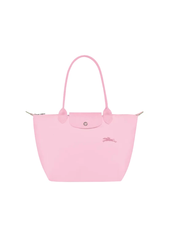 Longchamp Le Pliage Green M Tote Bag Recycled Canvas Pink Women