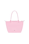 Longchamp Le Pliage Green M Tote Bag Recycled Canvas Pink Women