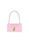 Longchamp Le Pliage Green M Tote Bag Recycled Canvas Pink Women