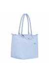 Longchamp Le Pliage Green M Tote Bag Recycled Canvas Sky Blue Women