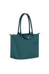 Longchamp Le Pliage Green M Tote Bag Recycled Canvas Peacock Women