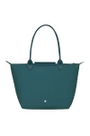 Longchamp Le Pliage Green M Tote Bag Recycled Canvas Peacock Women