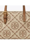 Tory Burch Mini T Monogram Square Tote Hazelnut Women