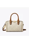 Tory Burch Petite T Monogram Barrel Bag Natural Women