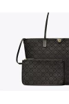 Tory Burch T Monogram Zip Tote Black Women