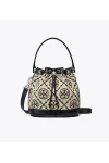 Tory Burch T Monogram Bouclé Bucket Bag Black Women