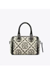 Tory Burch T Monogram Bouclé Mini Barrel Bag Black Women