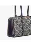 Tory Burch Small T Monogram Marshmallow Satchel Tory Navy Women