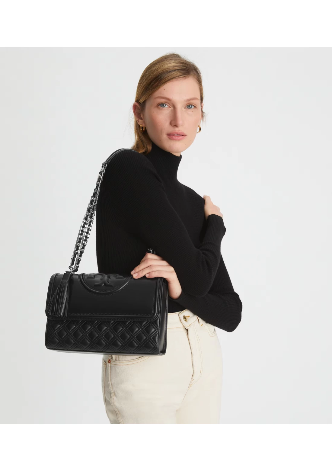 Tory burch fleming online convertible black