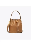 Tory Burch Leather Bucket Bag Moose Brown Women