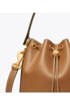 Tory Burch Leather Bucket Bag Moose Brown Women