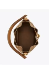 Tory Burch Leather Bucket Bag Moose Brown Women