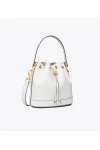 Tory Burch Leather Bucket Bag White Women