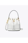 Tory Burch Leather Bucket Bag White Women