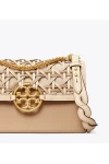 Tory Burch Miller Basket Weave Shoulder Bag Cheese White Women