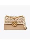 Tory Burch Miller Basket Weave Shoulder Bag Cheese White Women