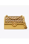 Tory Burch Miller Basket Weave Shoulder Bag Corn Yellow Women