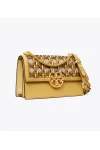 Tory Burch Miller Basket Weave Shoulder Bag Corn Yellow Women