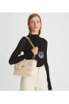 Tory Burch Kira Chevron Convertible Shoulder Bag Cream Women